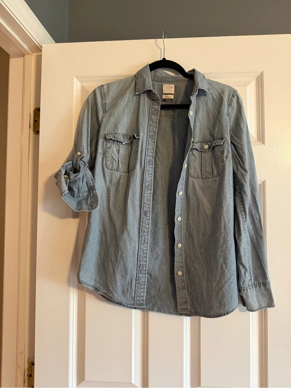 J. Crew light blue chambray shirt
